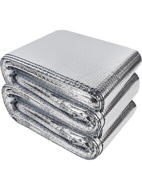 Reflective Heat Shield Window Insulation Roll 48"x50' - Double-Sided Bubble Film